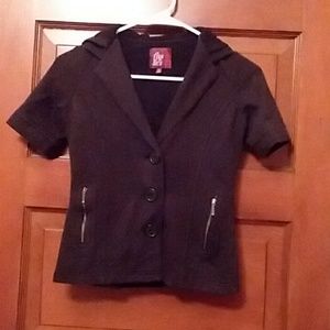 Fire & Ice Black hooded jacket